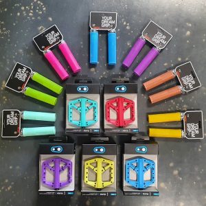 Grips and pedals is a range of colours now in-store! 1