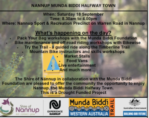 Munda Biddi Halfway Town Event on the 18th of September 2021 in Nannup. 2