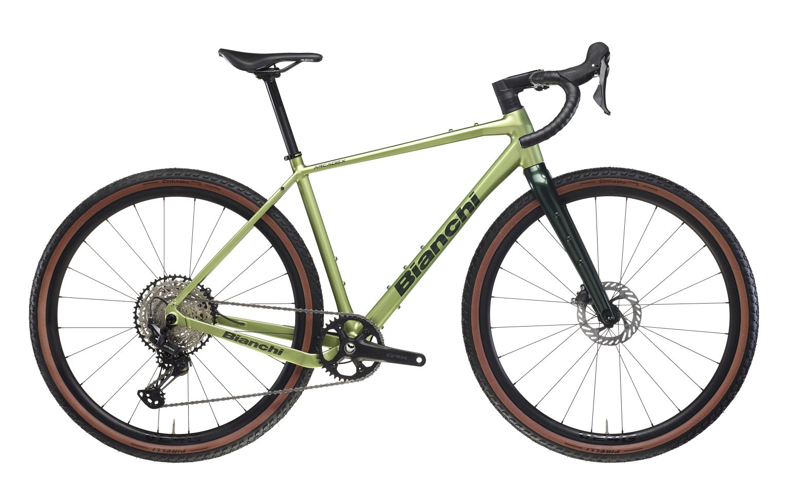 Bianchi Arcadex AL (GRX610/822 1x12SP YVBL3) in Light Green / Forest Green